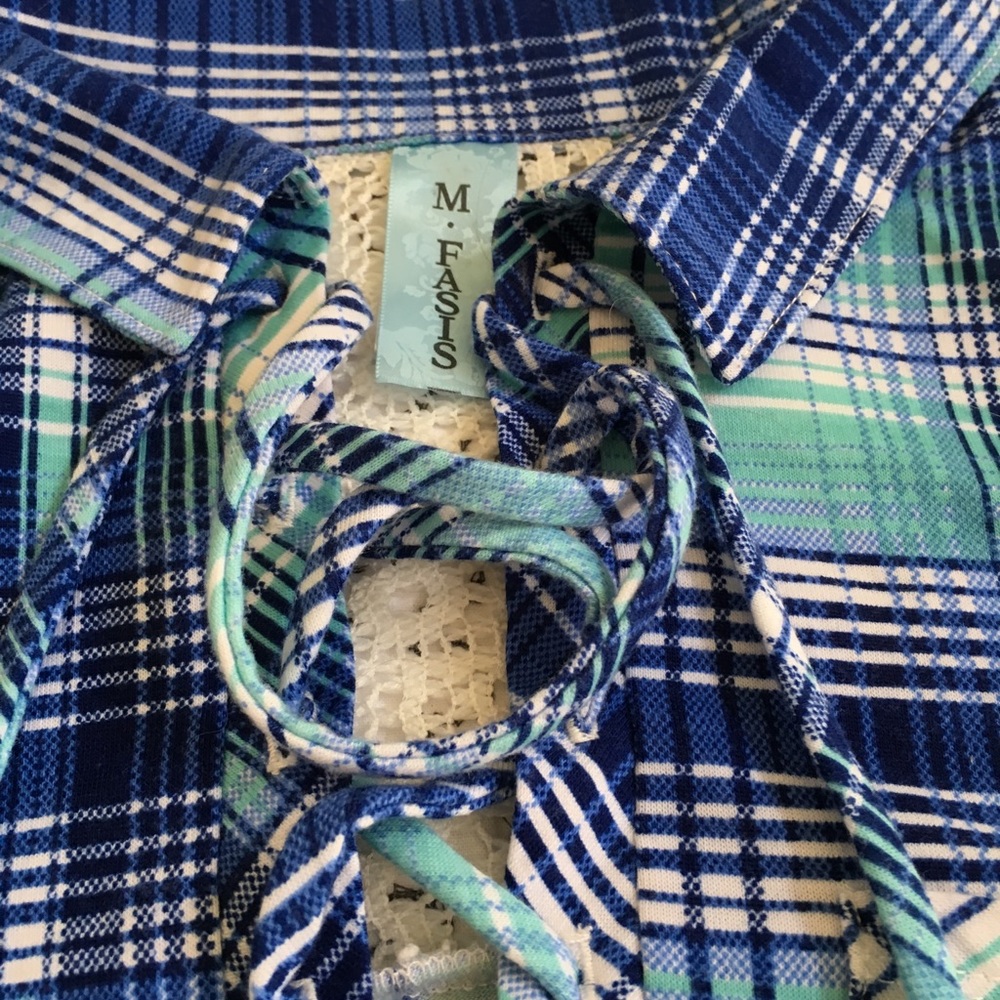 M. Fasis plaid sleeveless shirt - Picture 3 of 8